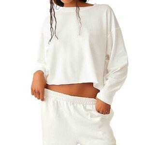Free People See You Tonight Pullover White Open
